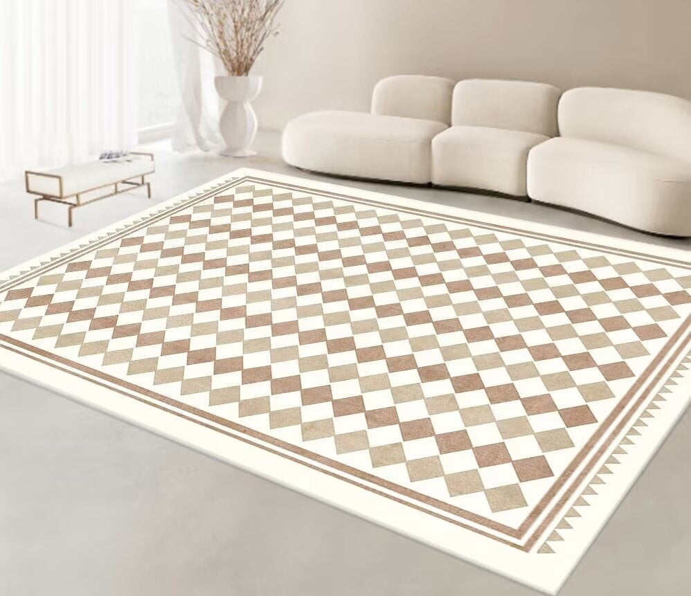 Tapis de Salon Damier Imperméable