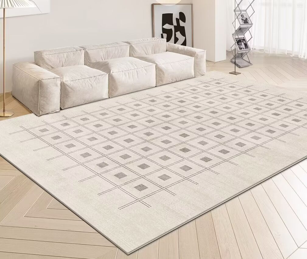 Tapis de Salon Quadrille Imperméable