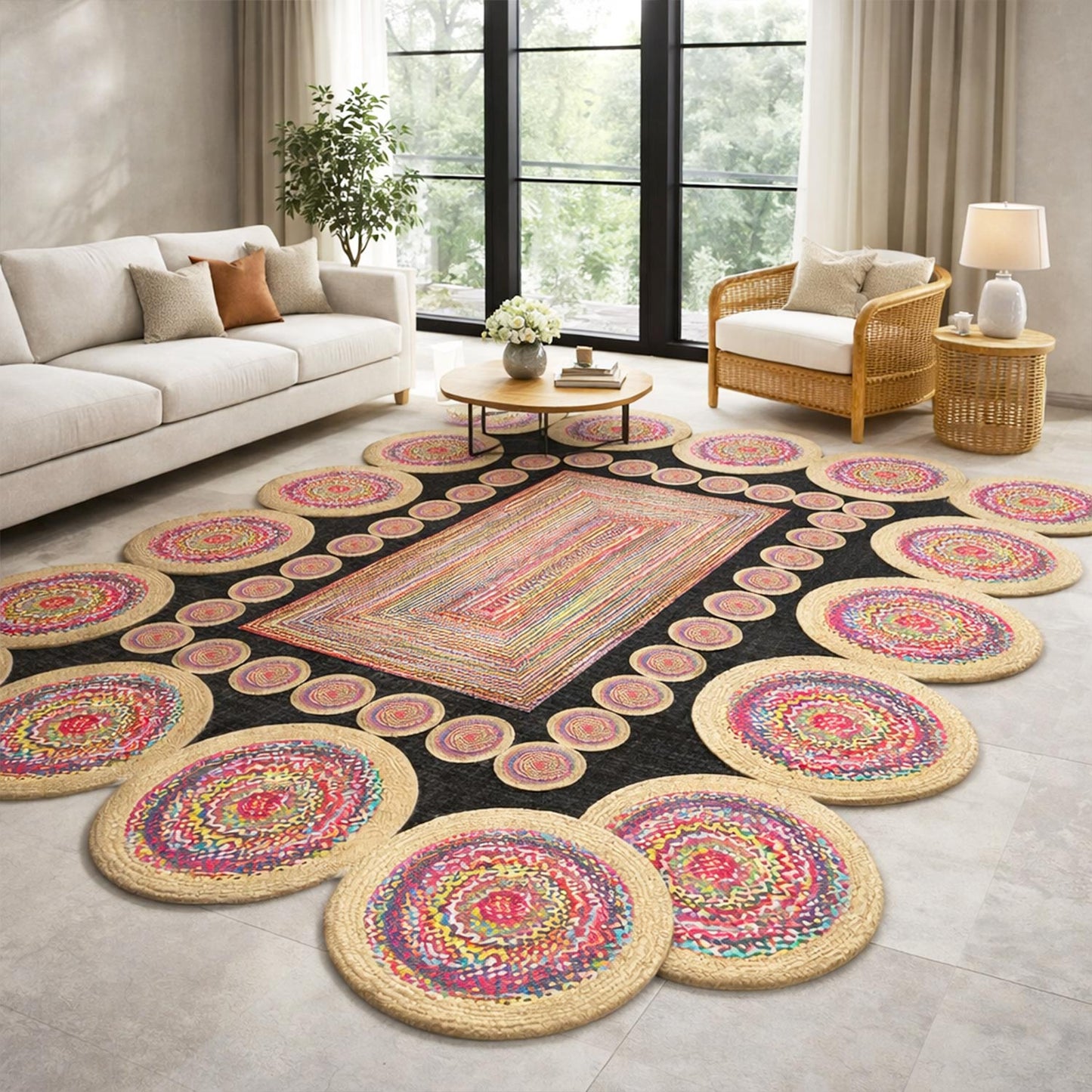 Tapis de Salon Chic Imperméable