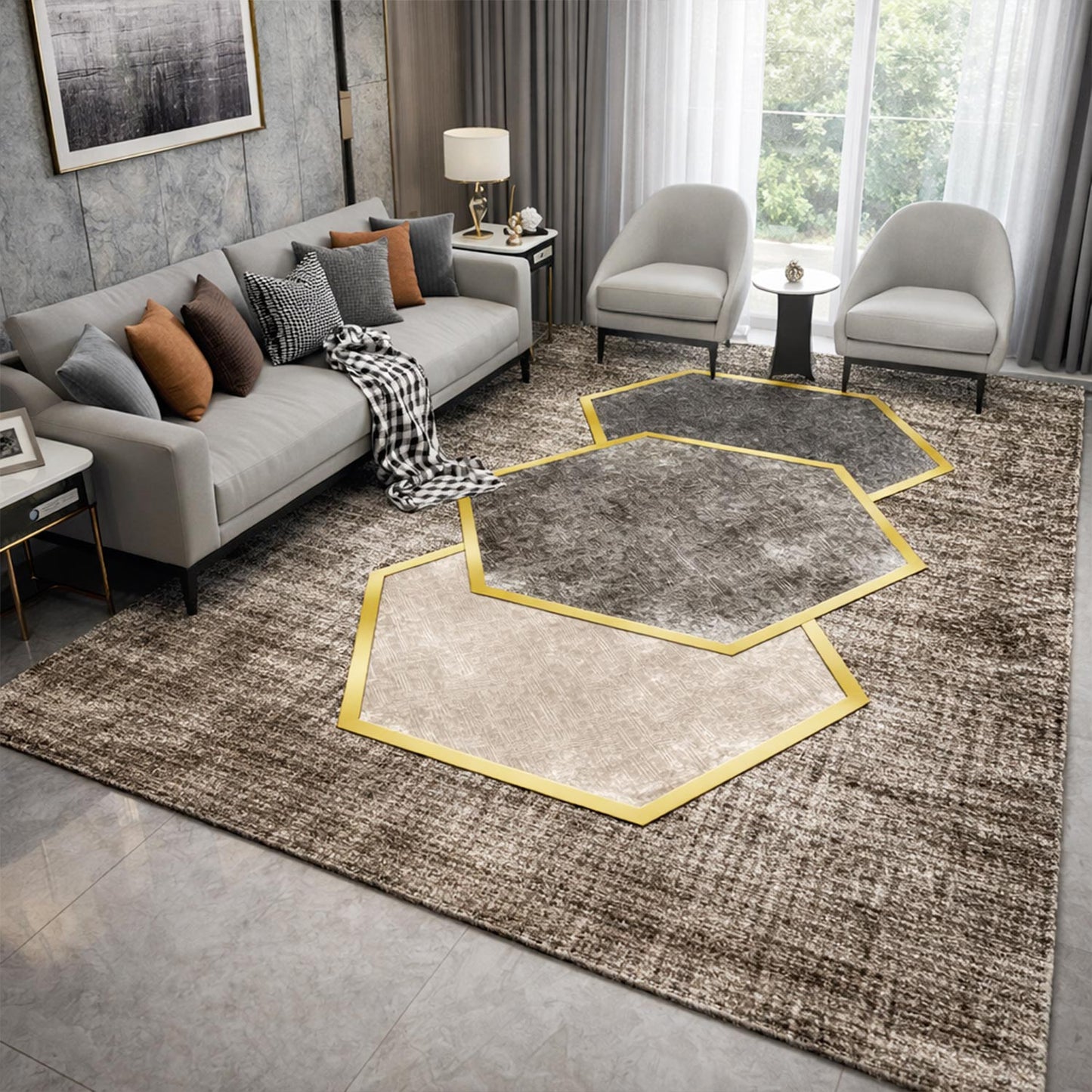 Tapis de Salon Choco Imperméable