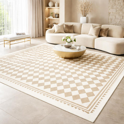 Tapis de Salon Damier Imperméable