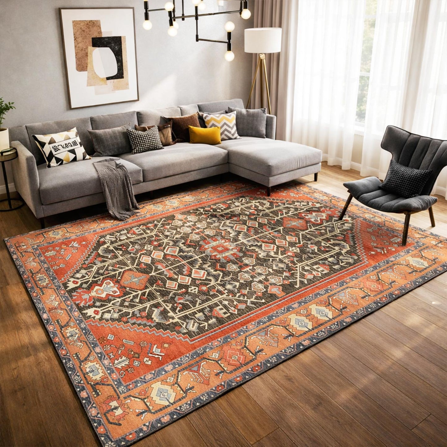 Tapis de Salon Egyptien Imperméable