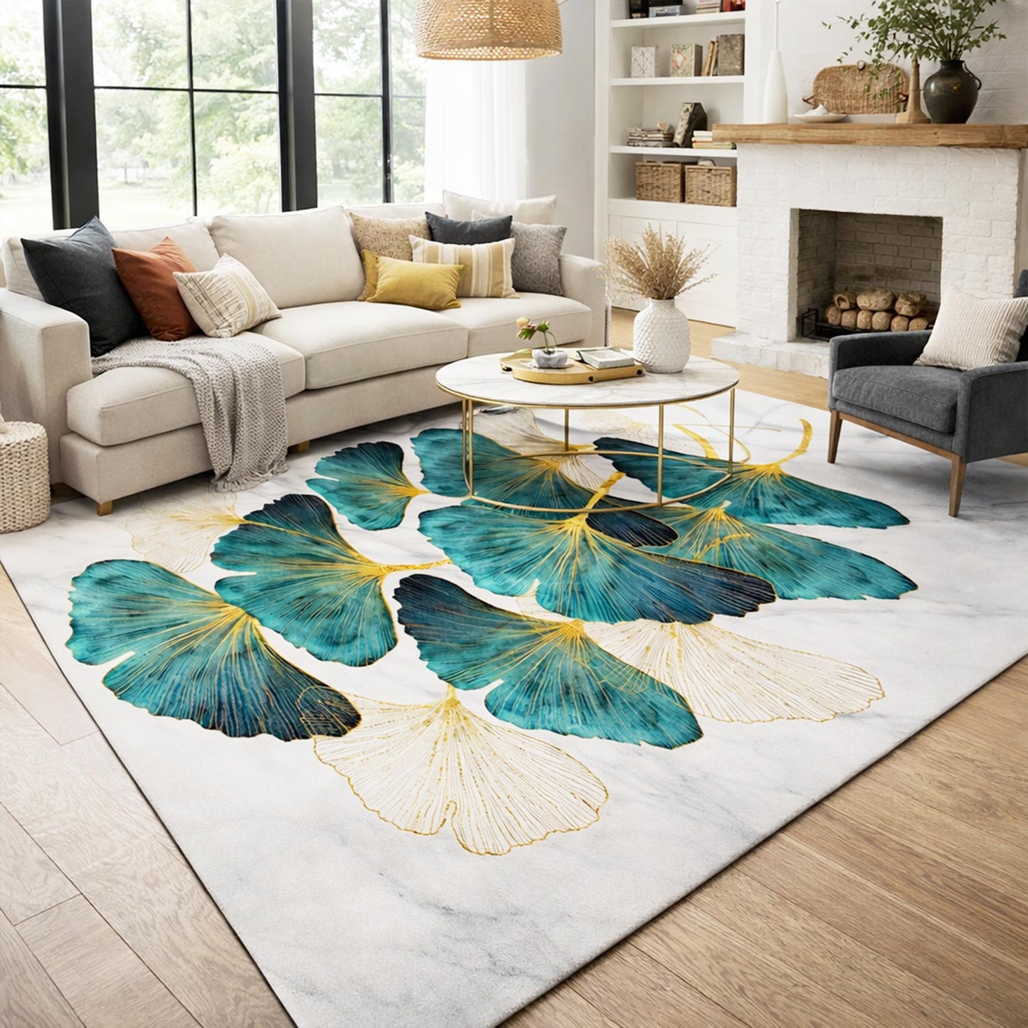 Tapis de Salon Ginkgo Imperméable