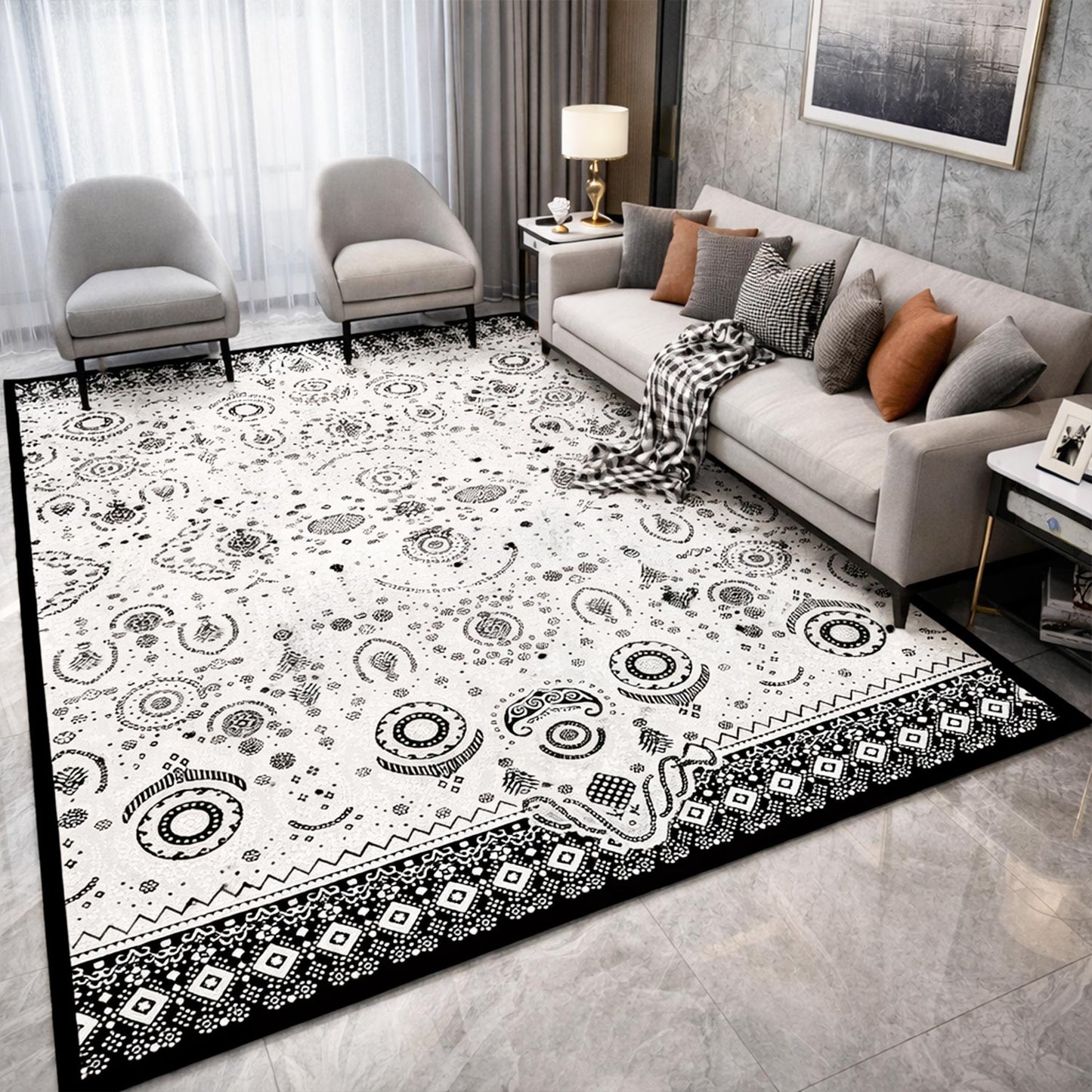 Tapis de Salon Mauresque Imperméable