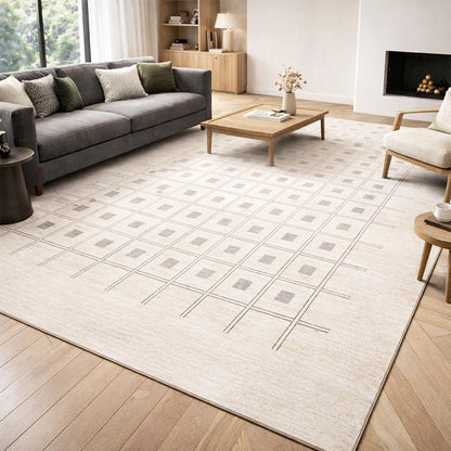 Tapis de Salon Quadrille Imperméable